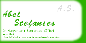 abel stefanics business card